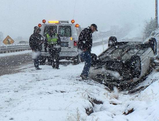 snow and ice covered roads