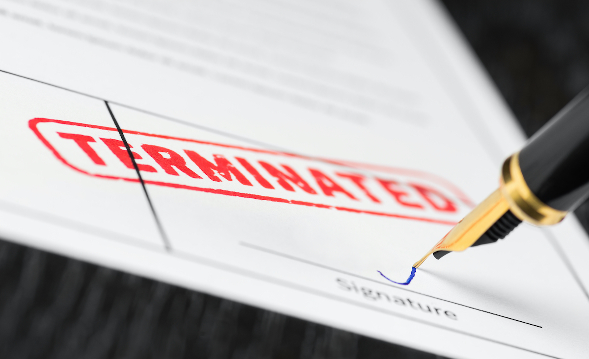 A form shows workers' comp benefits being terminated