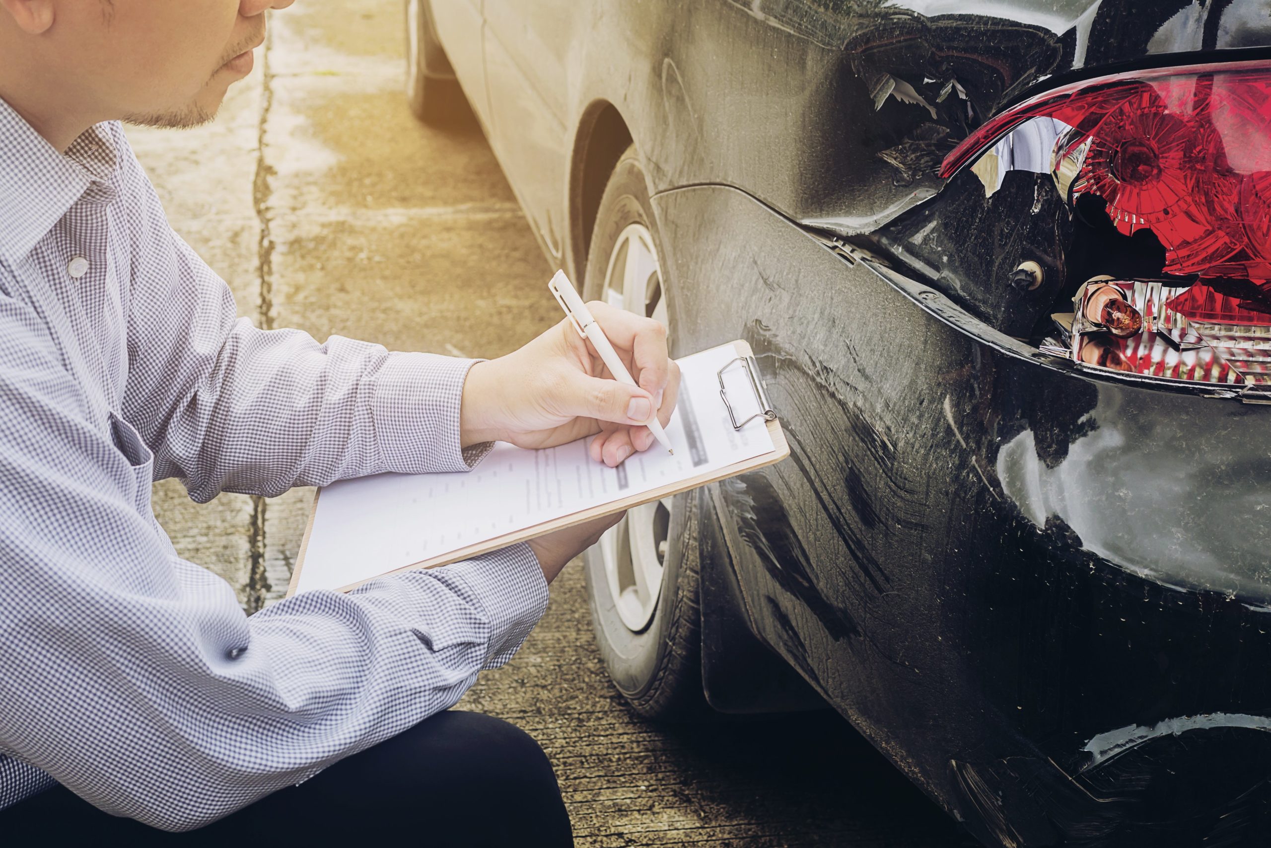 Insurance agent working